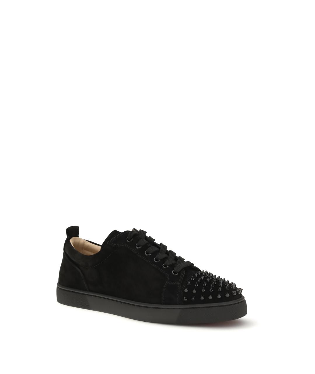 CHRISTIAN LOUBOUTIN Черные кожаные низкие кроссовки / кеды, фото 2