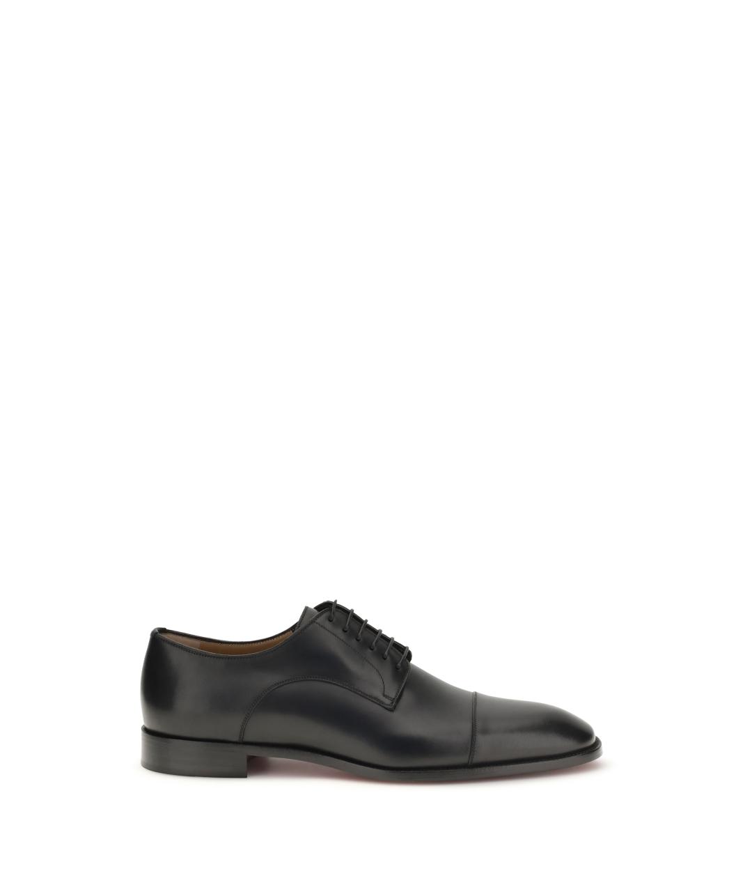 CHRISTIAN LOUBOUTIN Черные кожаные туфли, фото 1