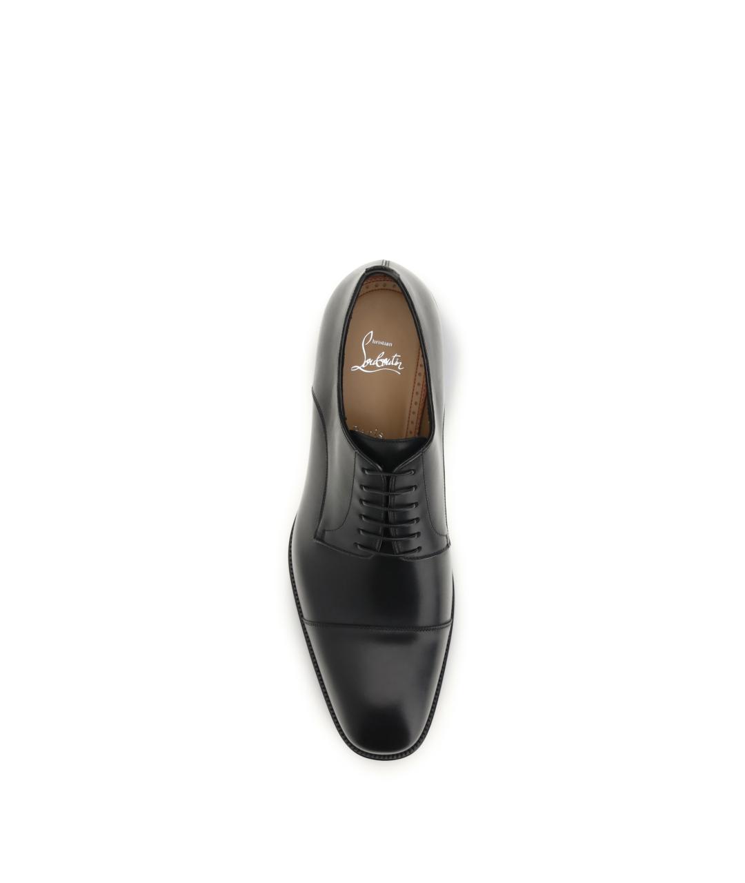 CHRISTIAN LOUBOUTIN Черные кожаные туфли, фото 4
