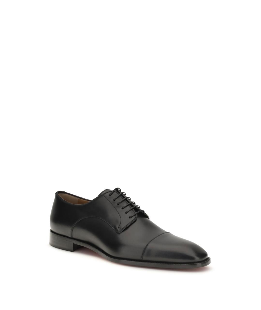 CHRISTIAN LOUBOUTIN Черные кожаные туфли, фото 2