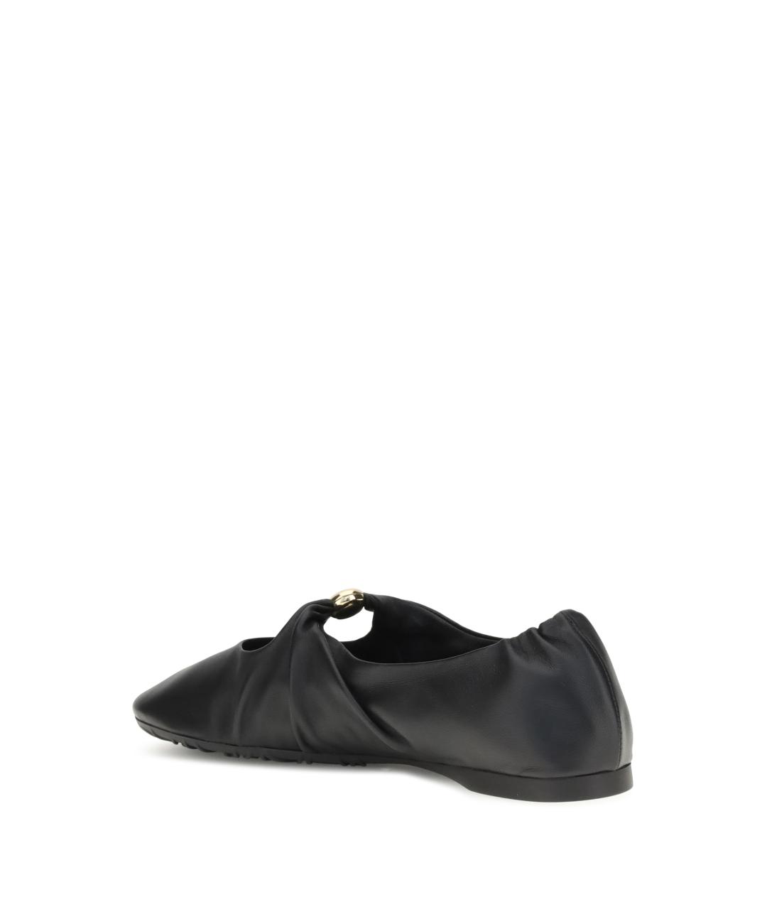 LOEWE Черные кожаные балетки, фото 3