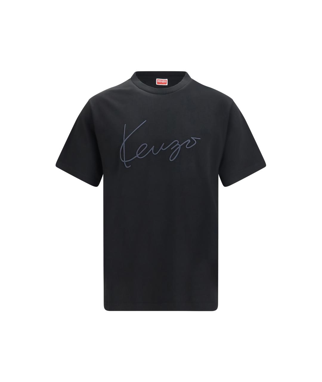 KENZO Черная хлопковая футболка, фото 1