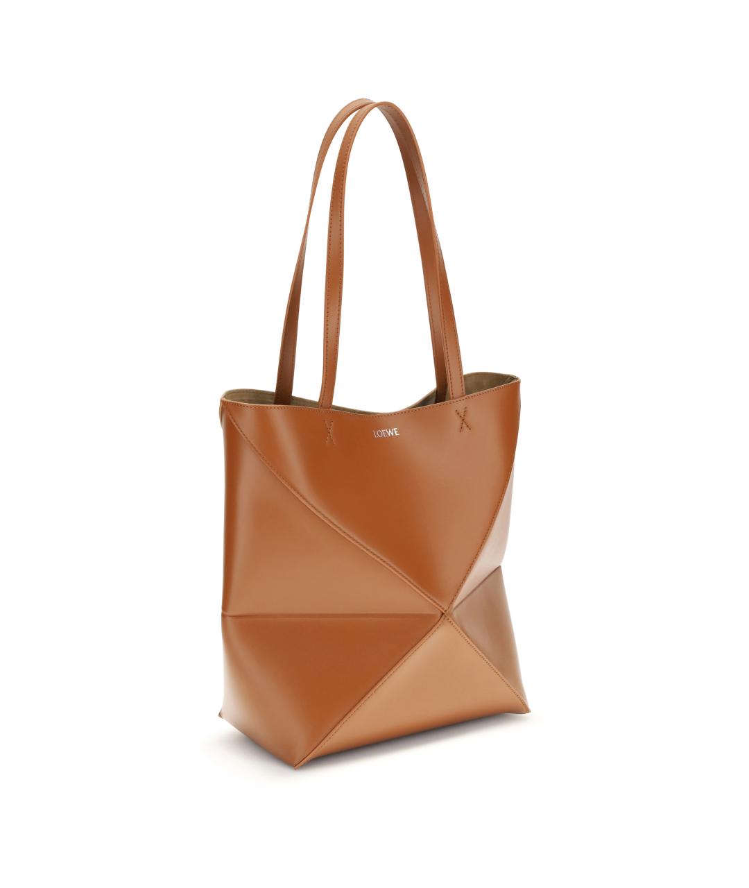 LOEWE Бежевая кожаная сумка тоут, фото 2