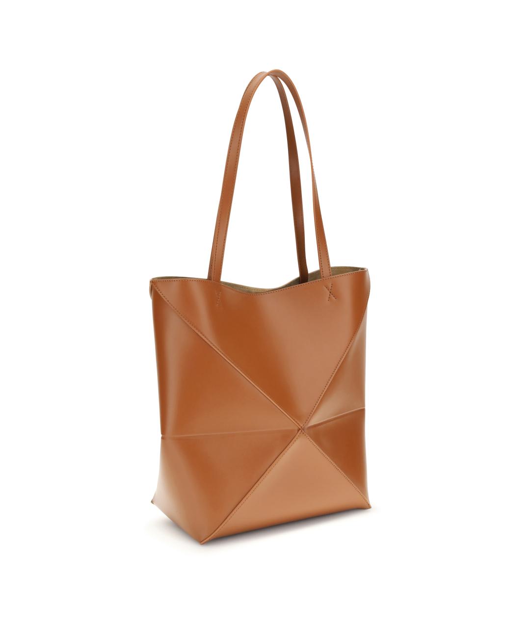 LOEWE Бежевая кожаная сумка тоут, фото 3