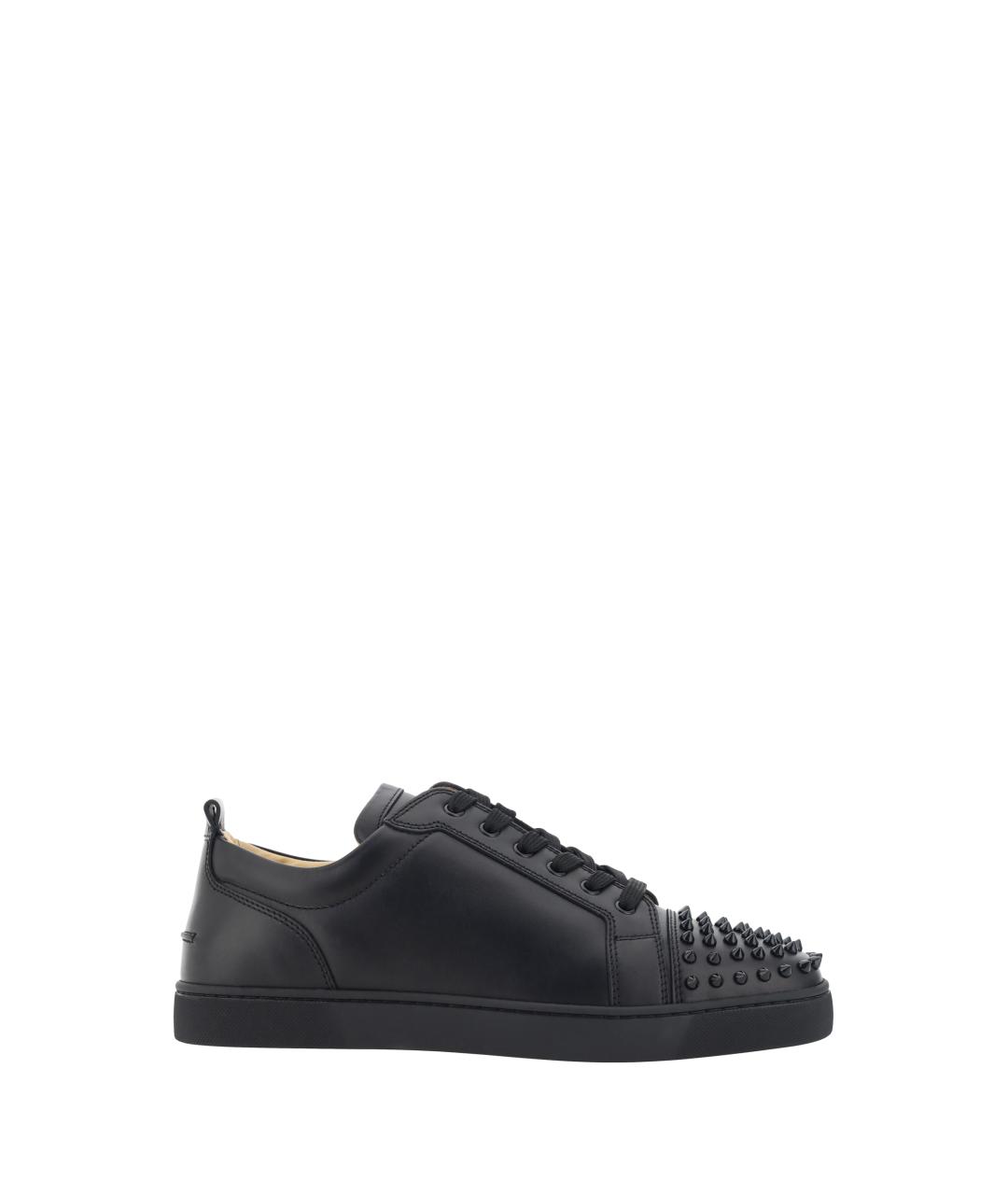 CHRISTIAN LOUBOUTIN Черные кожаные низкие кроссовки / кеды, фото 1