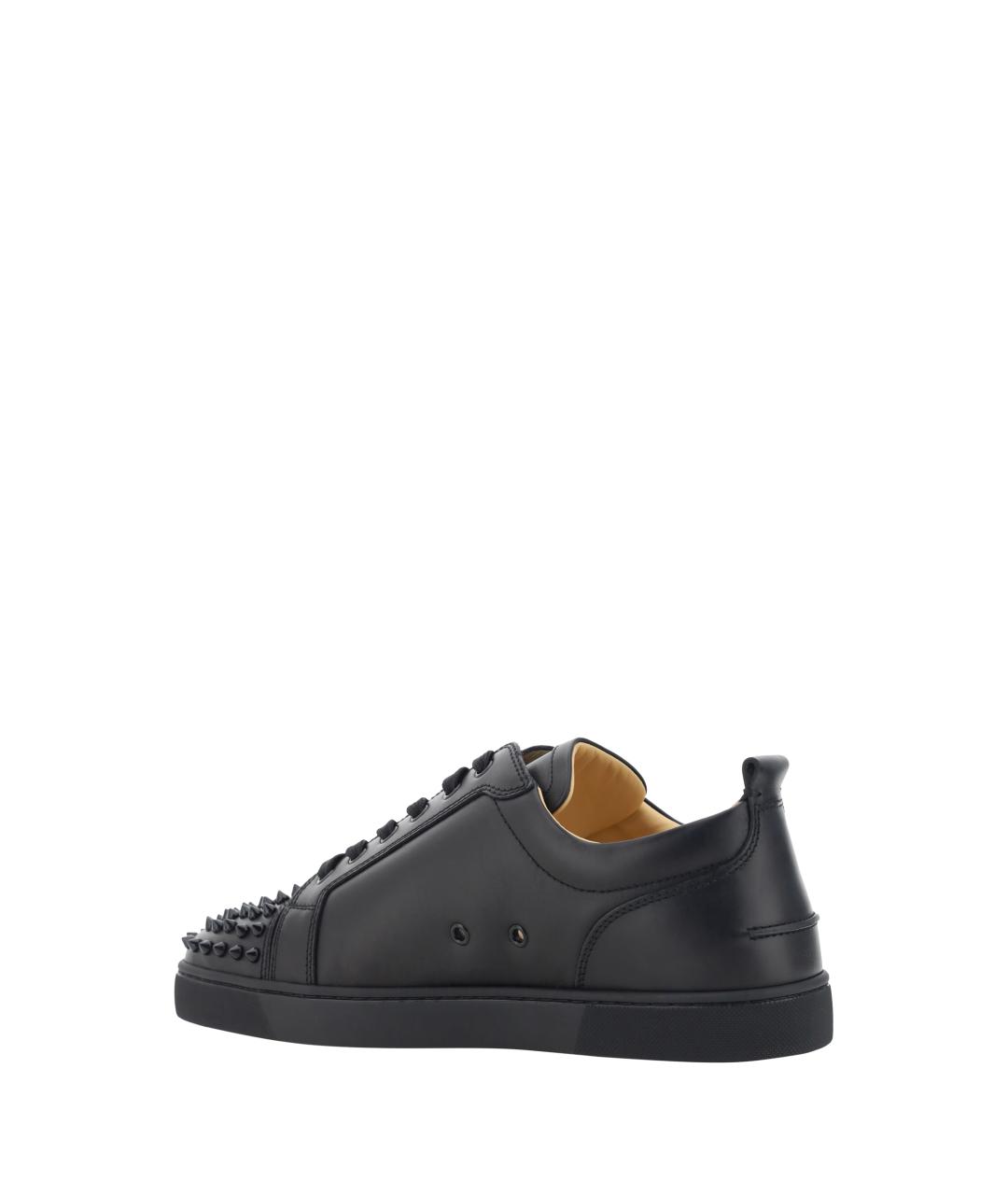 CHRISTIAN LOUBOUTIN Черные кожаные низкие кроссовки / кеды, фото 3