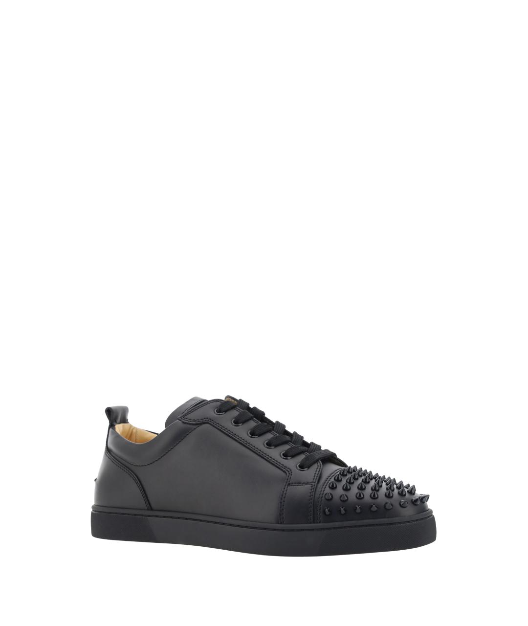 CHRISTIAN LOUBOUTIN Черные кожаные низкие кроссовки / кеды, фото 2