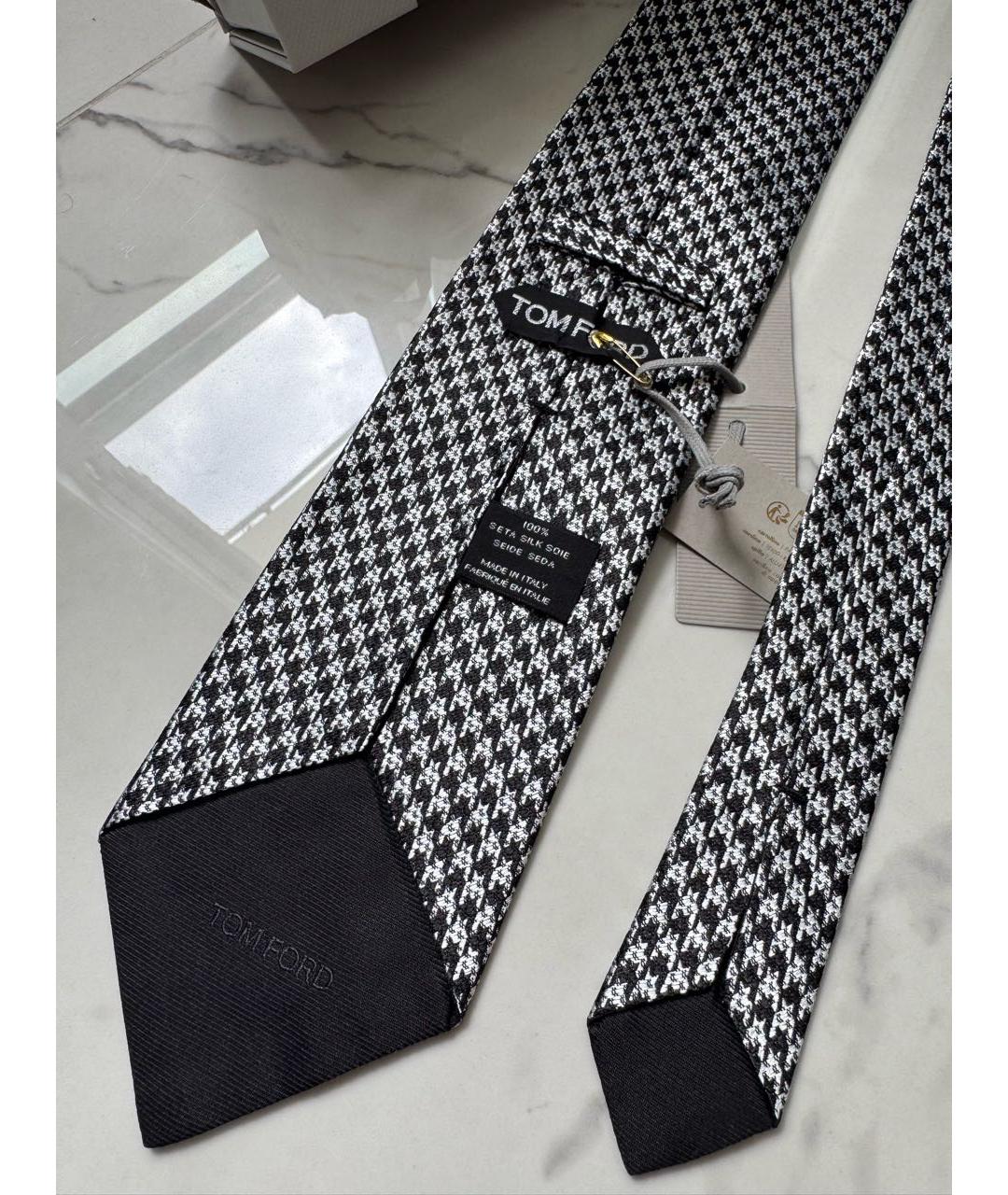 TOM FORD Серый шелковый галстук, фото 4