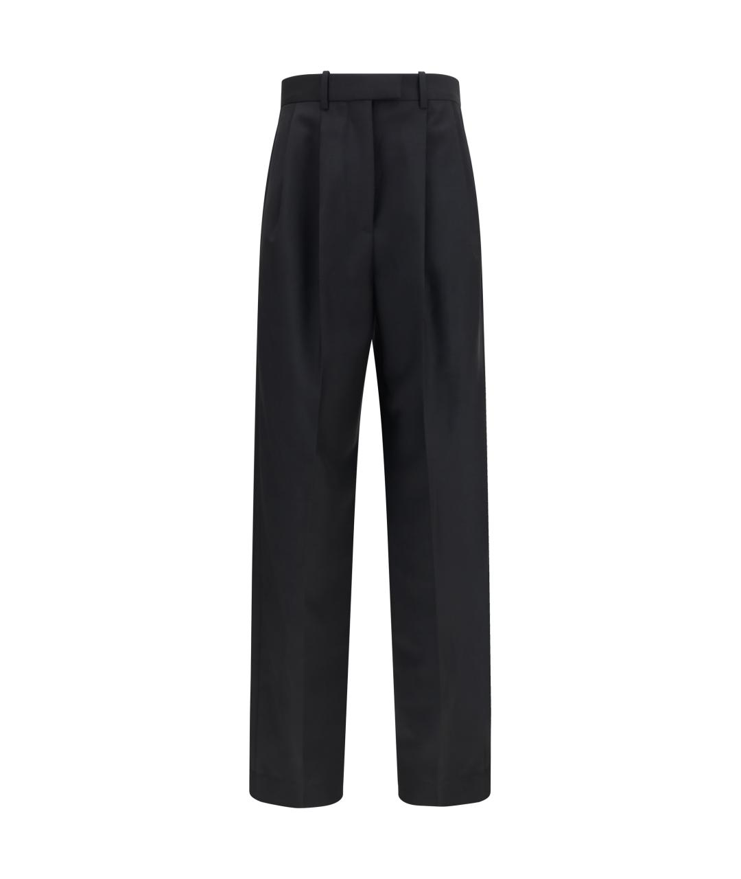 GIVENCHY Черные шерстяные прямые брюки, фото 1