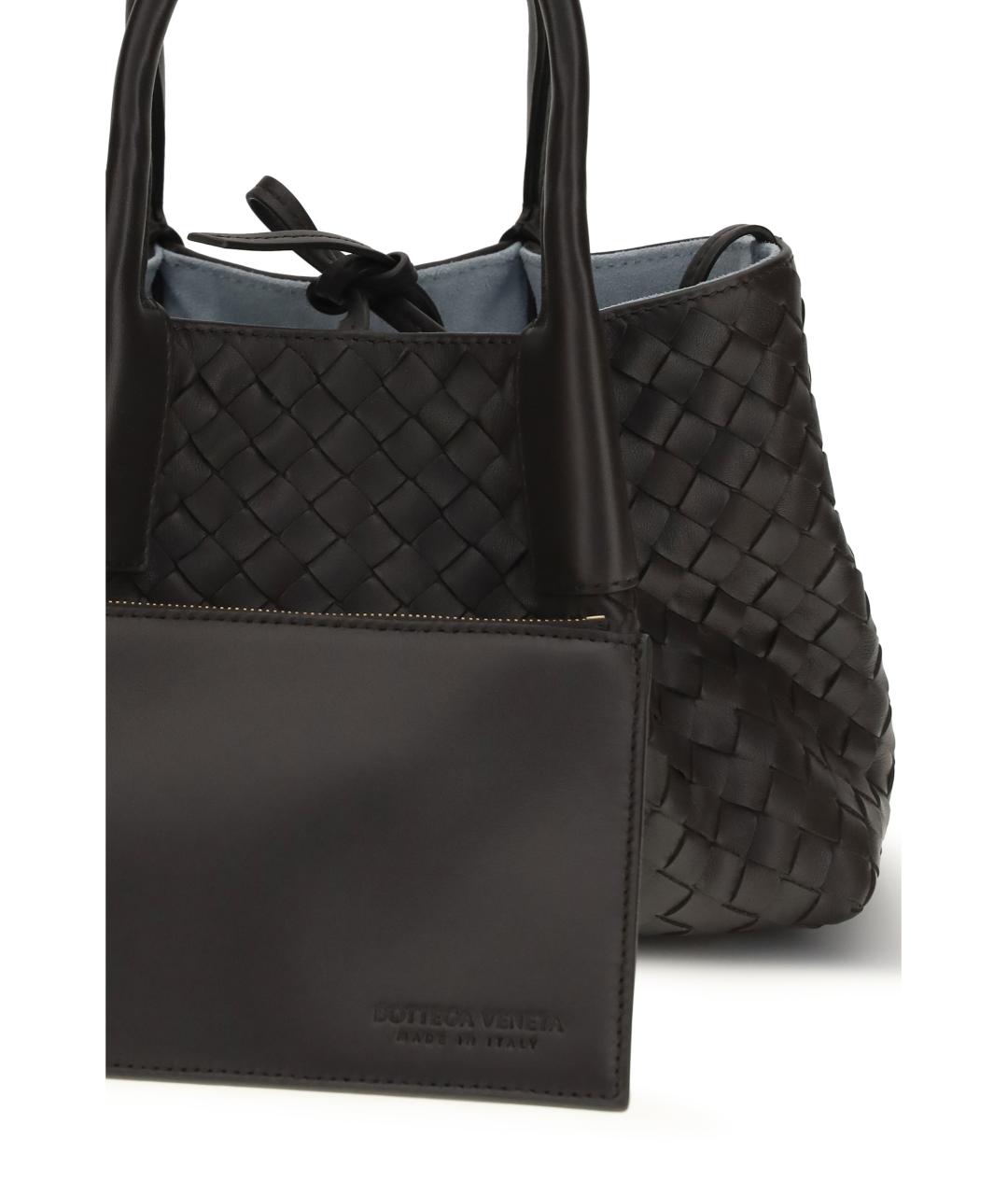 BOTTEGA VENETA Коричневая кожаная сумка тоут, фото 4