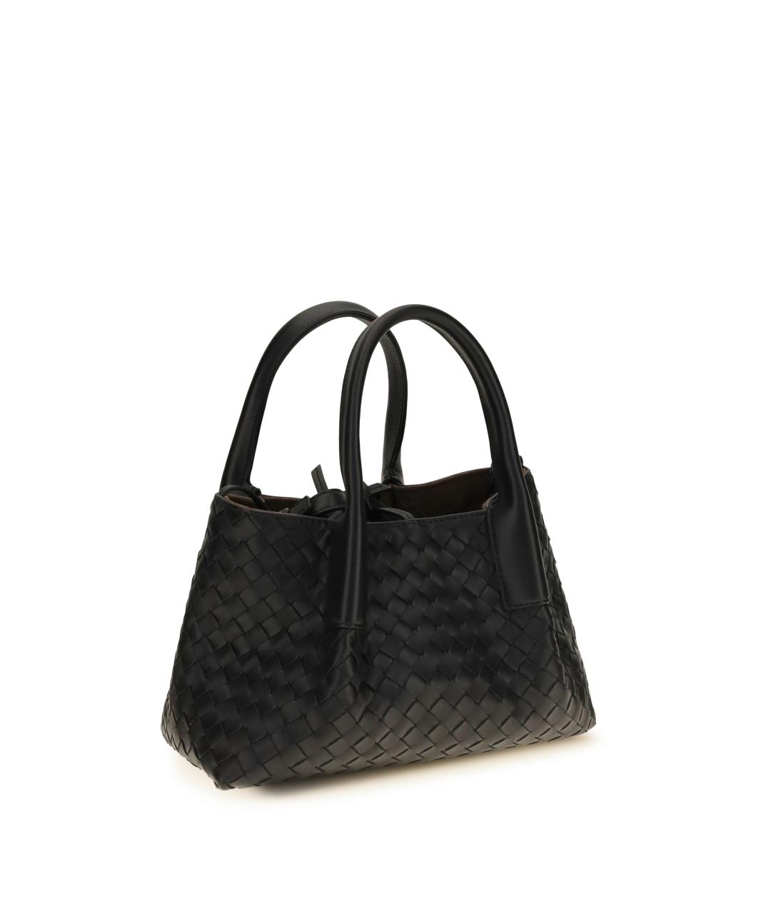 BOTTEGA VENETA Черная кожаная сумка тоут, фото 2