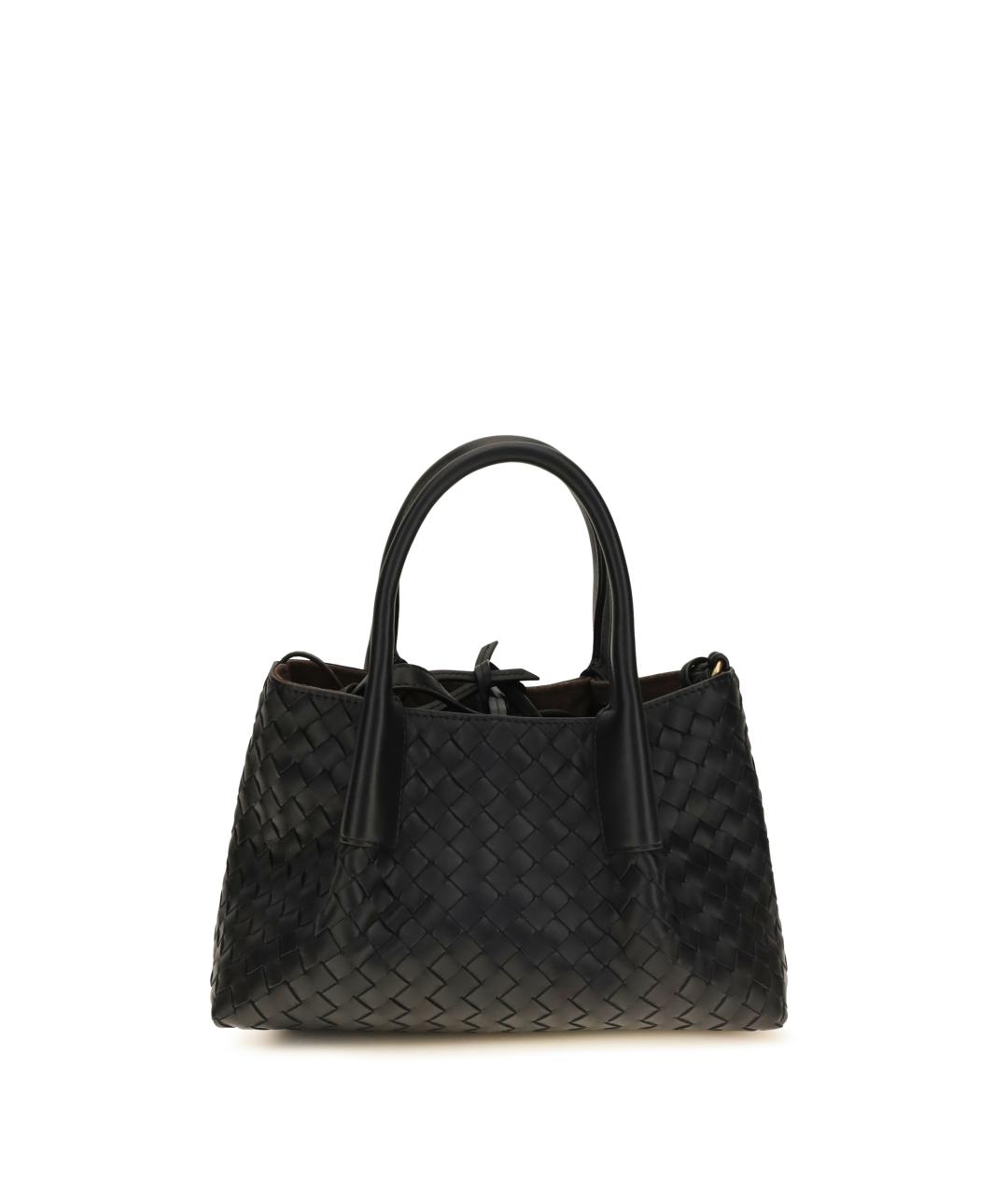 BOTTEGA VENETA Черная кожаная сумка тоут, фото 1
