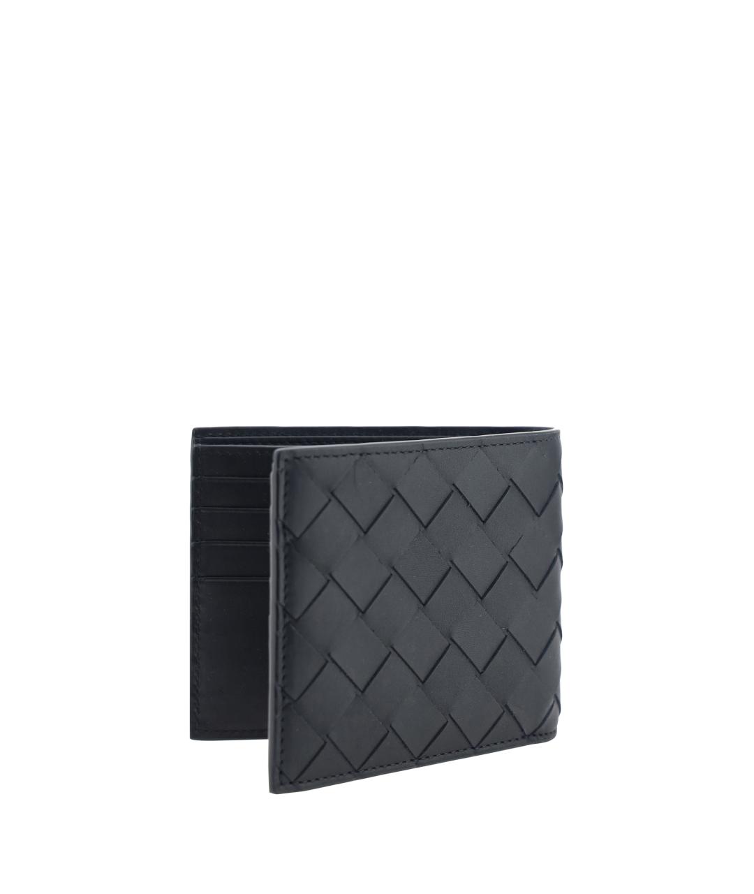 BOTTEGA VENETA Черный кожаный кошелек, фото 2