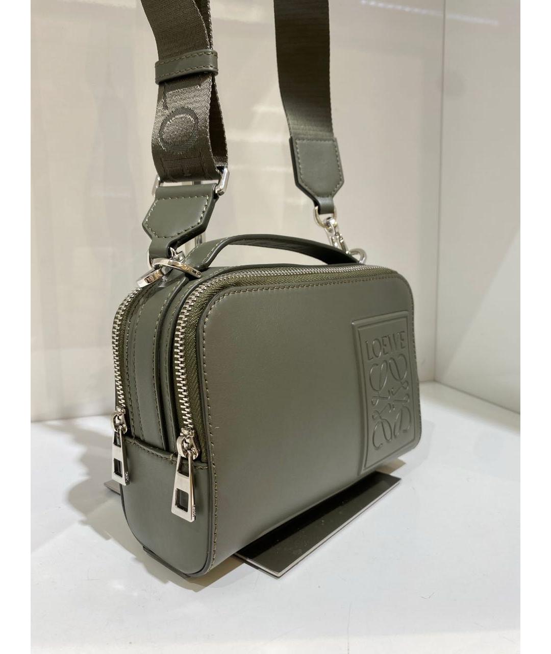 LOEWE Зеленая кожаная сумка через плечо, фото 3