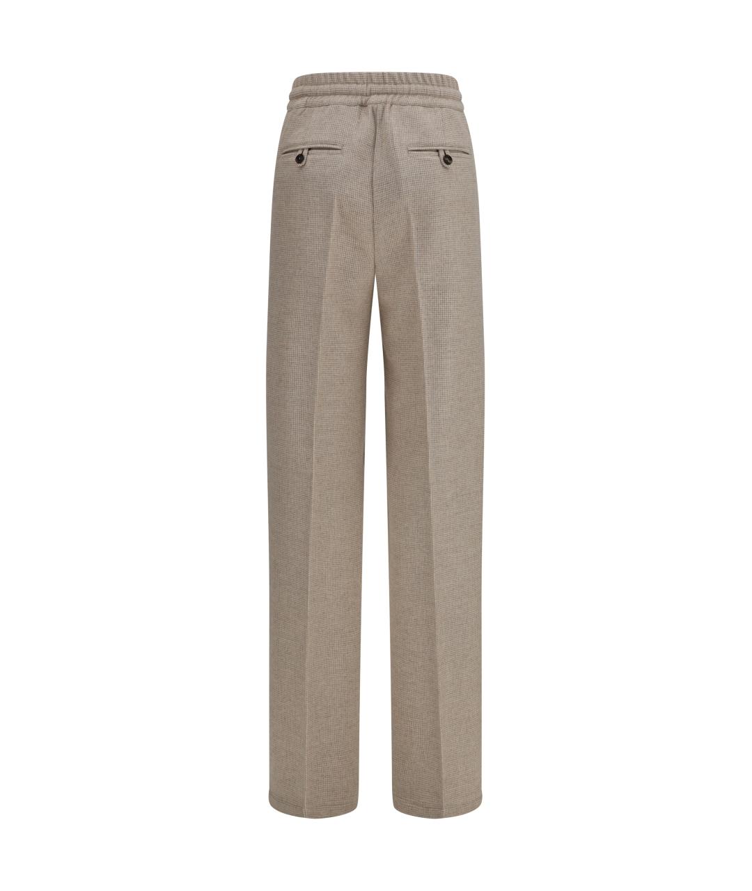 KITON Серые кашемировые прямые брюки, фото 2