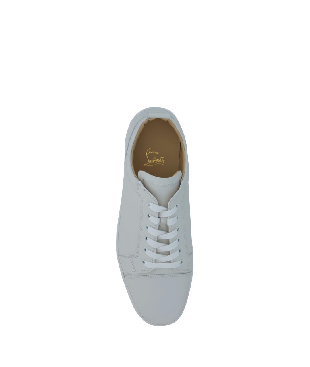 CHRISTIAN LOUBOUTIN Белые кожаные низкие кроссовки / кеды, фото 4