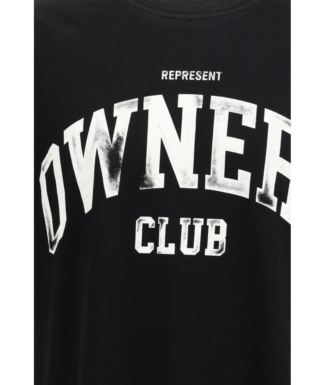 REPRESENT Черная хлопковая футболка, фото 3