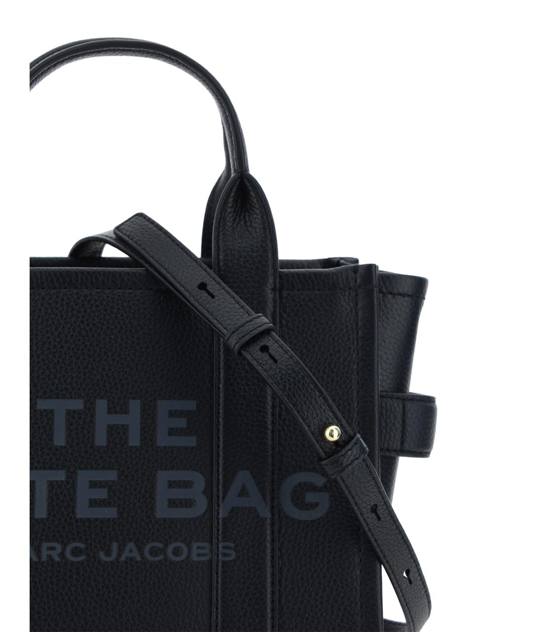 MARC JACOBS Черная кожаная сумка тоут, фото 4