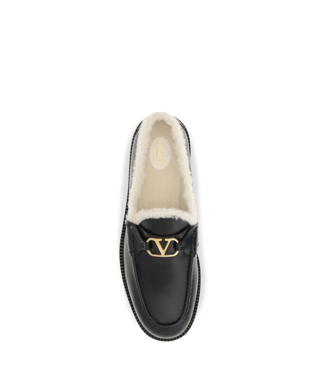 VALENTINO Черные кожаные лоферы, фото 4