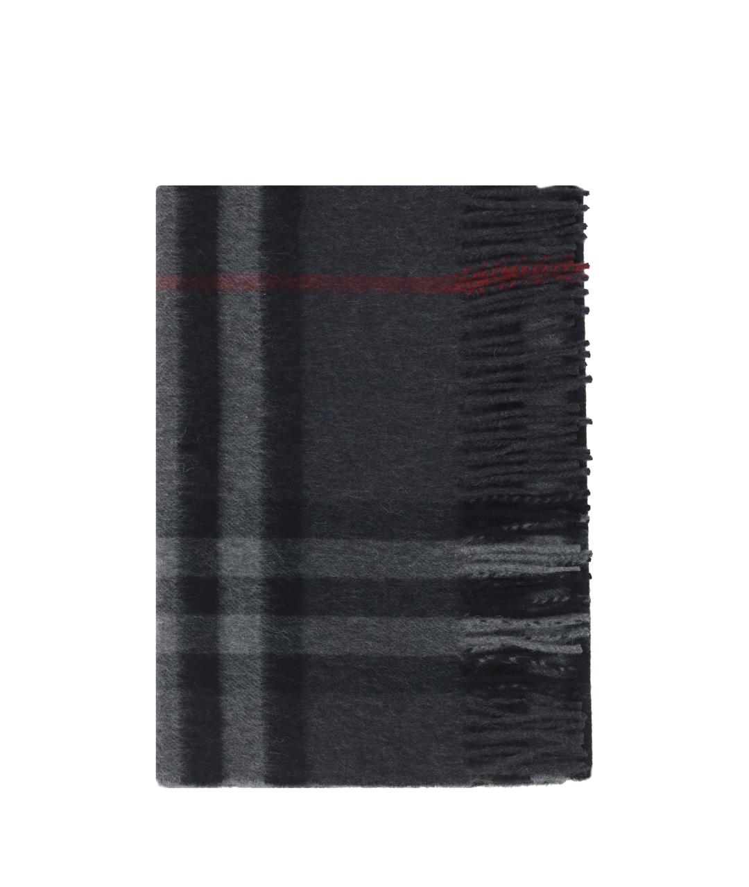 BURBERRY Серый кашемировый шарф, фото 1
