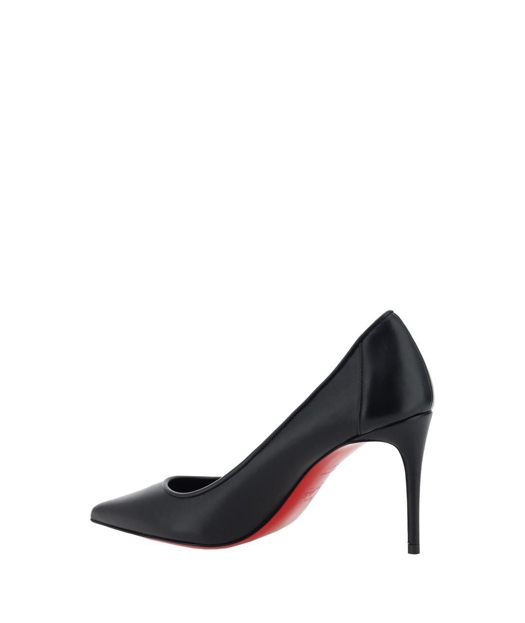 CHRISTIAN LOUBOUTIN Черные кожаные туфли, фото 3