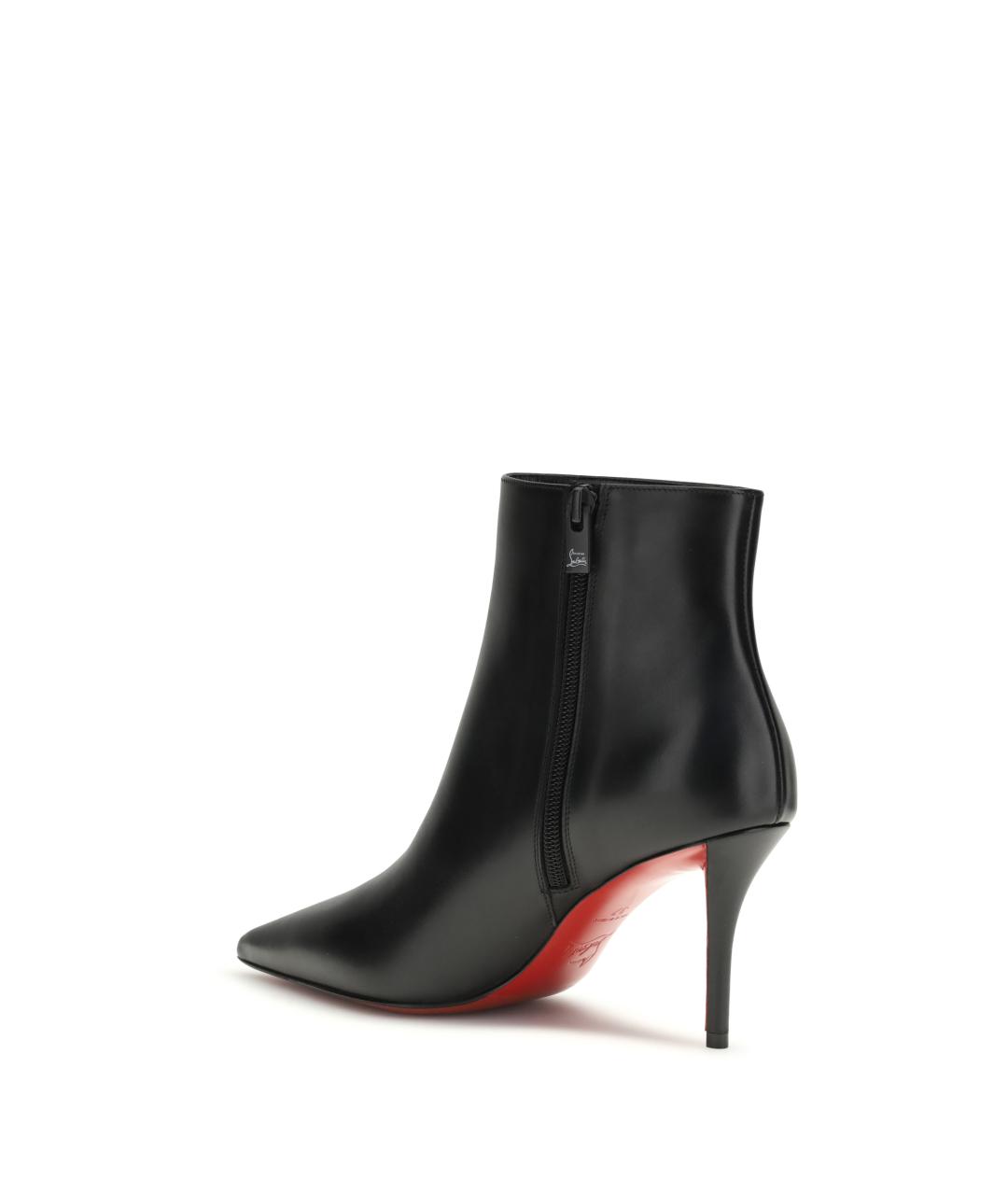 CHRISTIAN LOUBOUTIN Черные кожаные ботильоны, фото 3