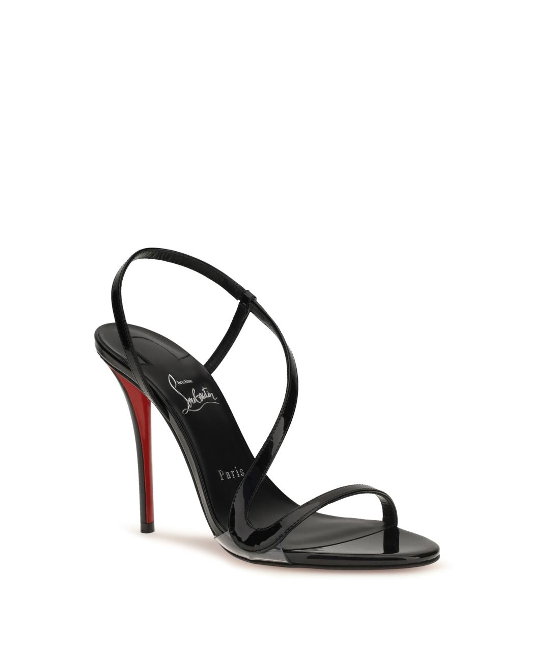 CHRISTIAN LOUBOUTIN Черные кожаные босоножки, фото 2