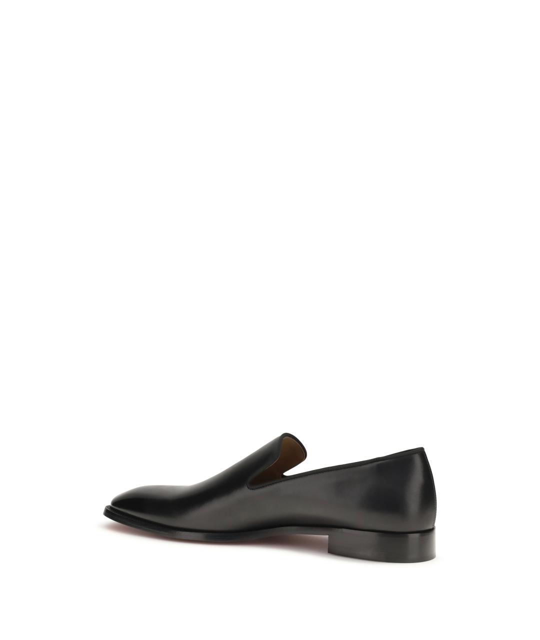CHRISTIAN LOUBOUTIN Черные кожаные лоферы, фото 3