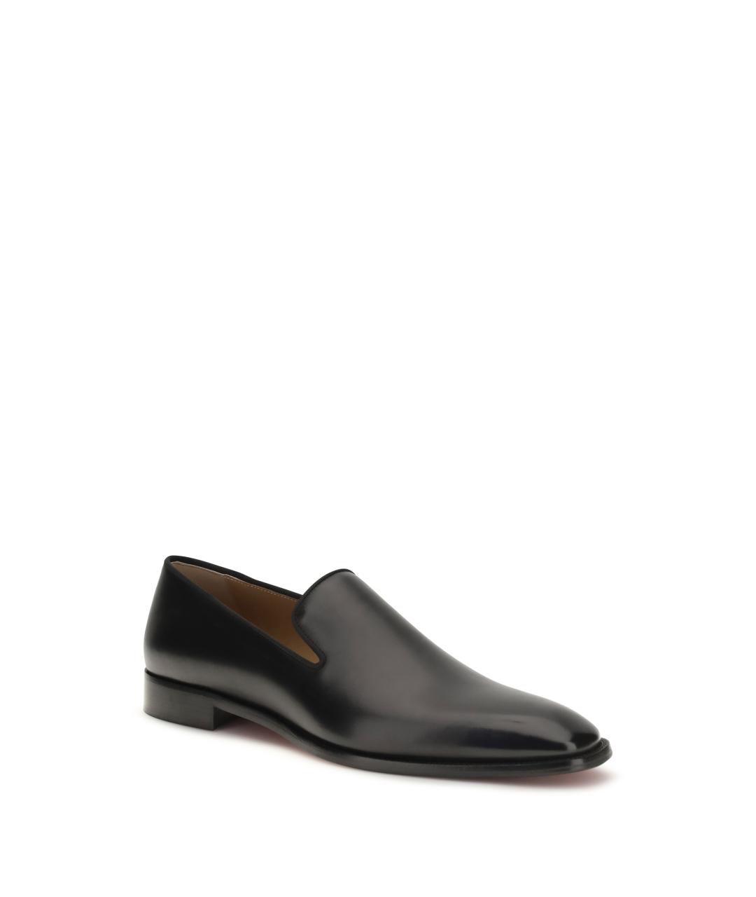 CHRISTIAN LOUBOUTIN Черные кожаные лоферы, фото 2