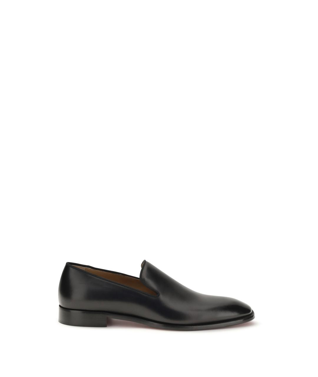 CHRISTIAN LOUBOUTIN Черные кожаные лоферы, фото 1