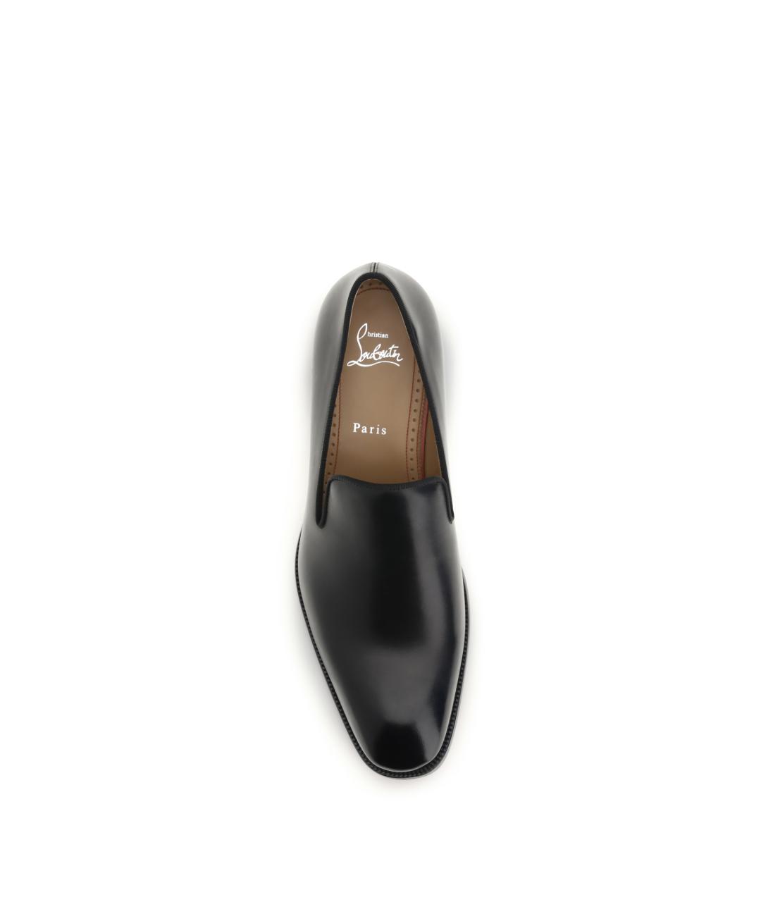 CHRISTIAN LOUBOUTIN Черные кожаные лоферы, фото 4