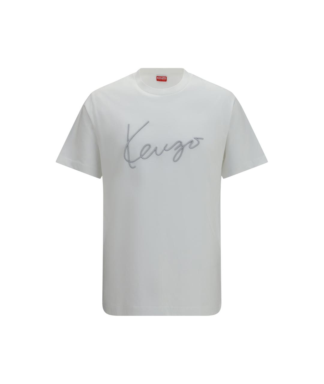 KENZO Белая хлопковая футболка, фото 1