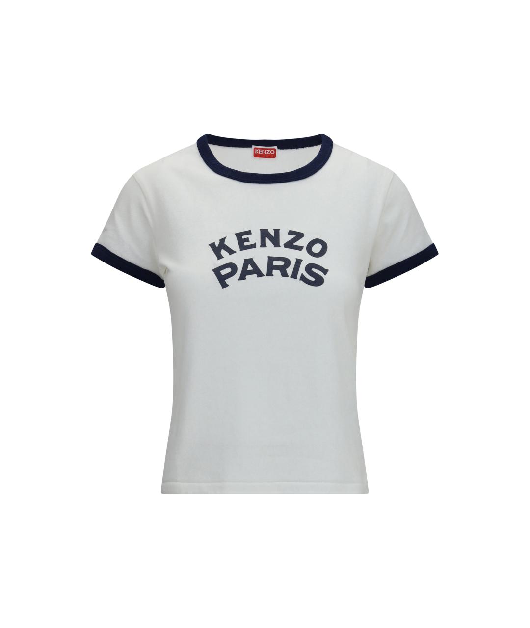 KENZO Белая хлопковая футболка, фото 1