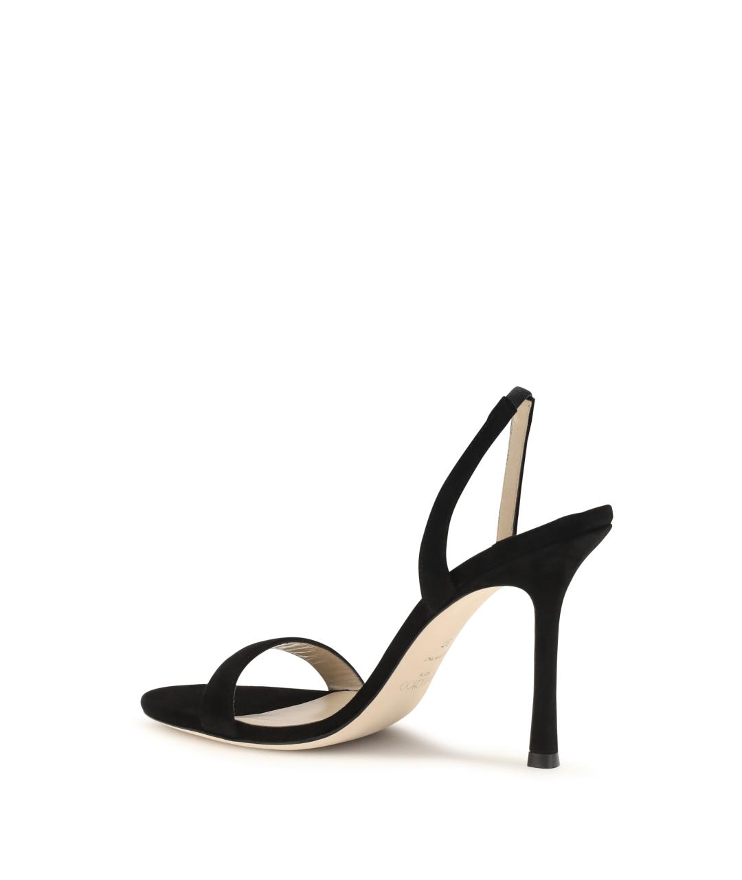 JIMMY CHOO Черные кожаные босоножки, фото 3