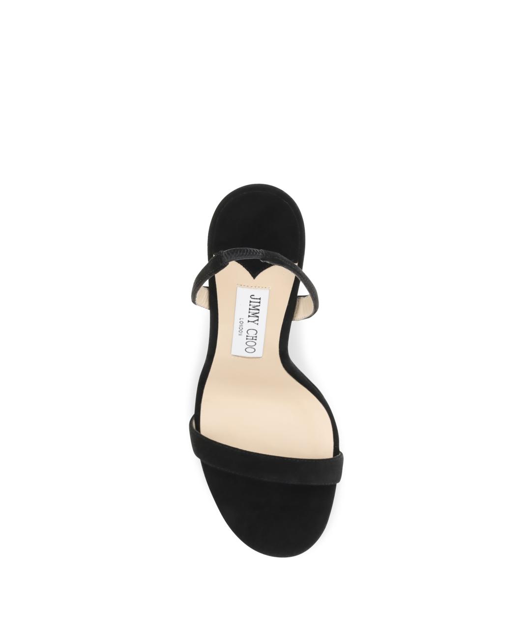 JIMMY CHOO Черные кожаные босоножки, фото 4