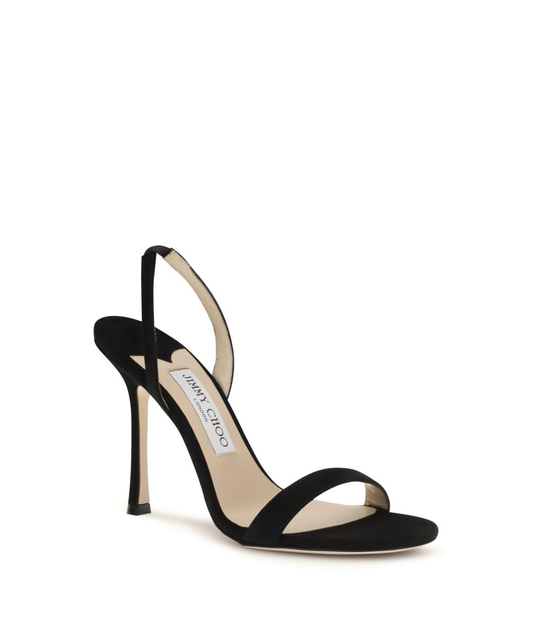 JIMMY CHOO Черные кожаные босоножки, фото 2