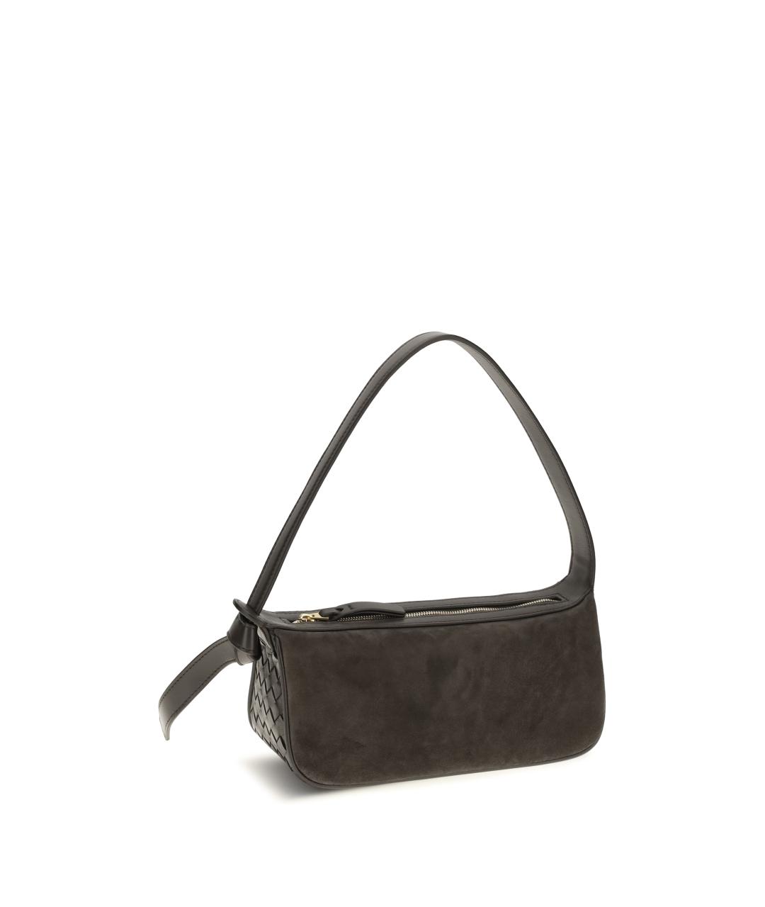 BOTTEGA VENETA Коричневая замшевая сумка через плечо, фото 3
