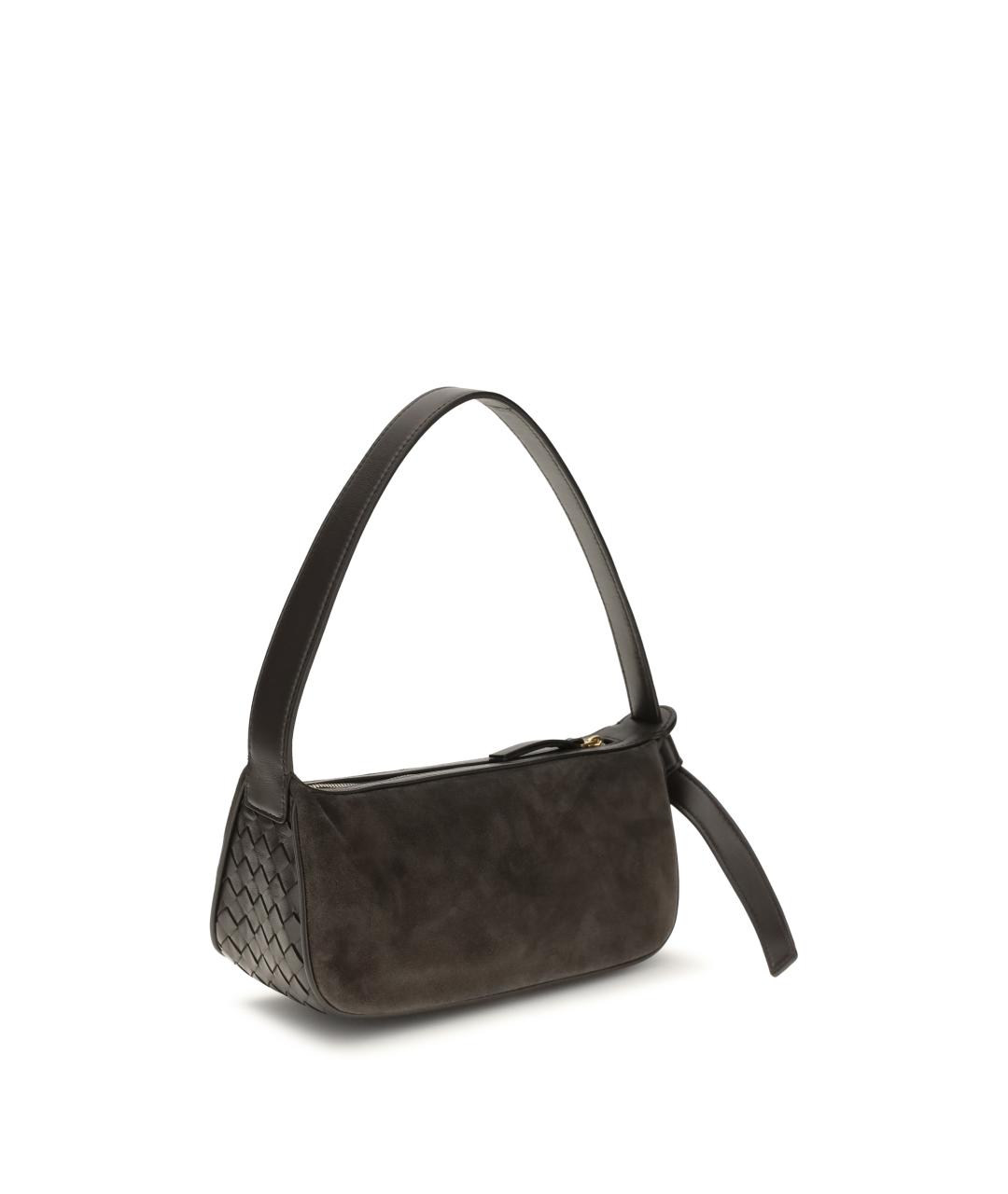 BOTTEGA VENETA Коричневая замшевая сумка через плечо, фото 2