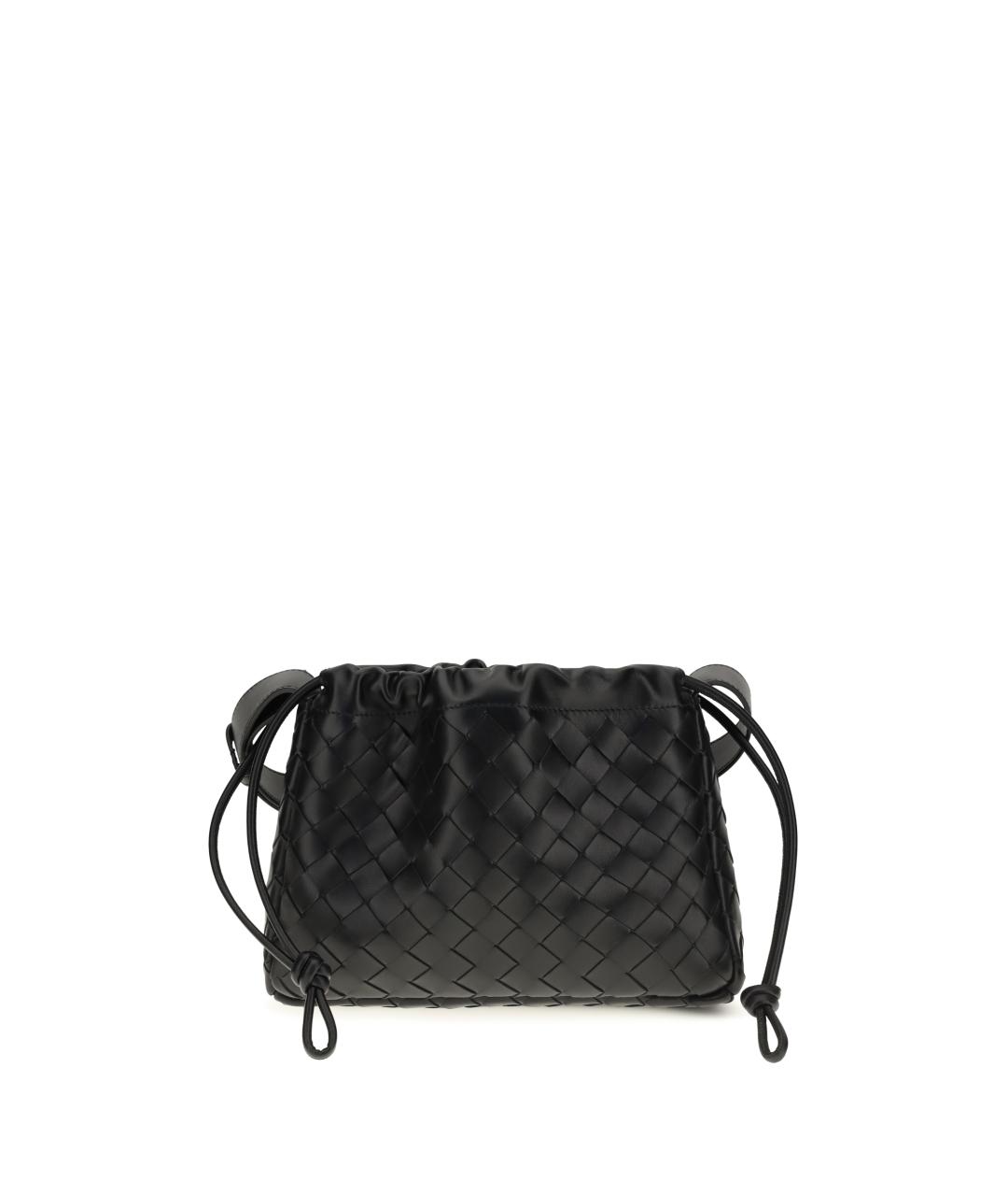 BOTTEGA VENETA Черная кожаная сумка на плечо, фото 1