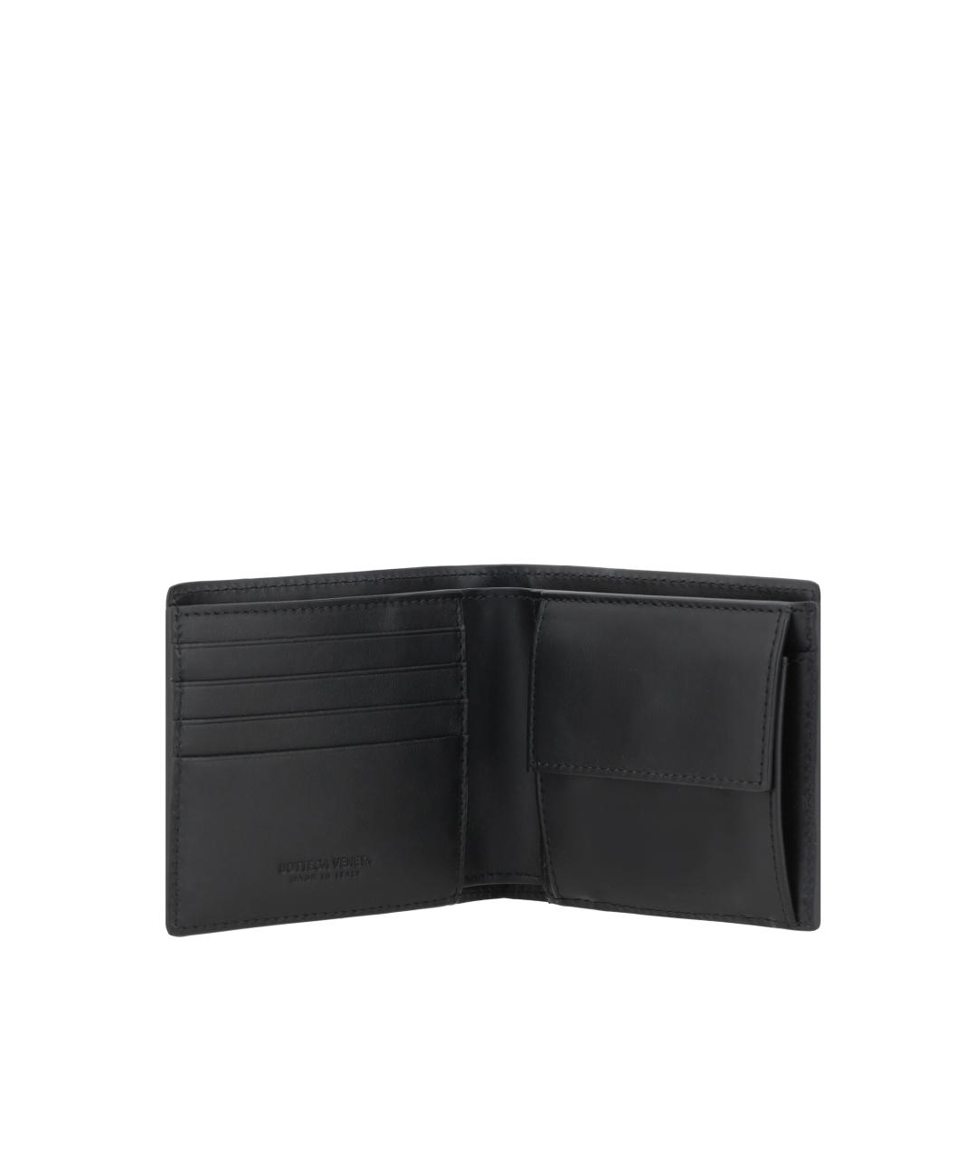 BOTTEGA VENETA Черный кожаный кошелек, фото 3
