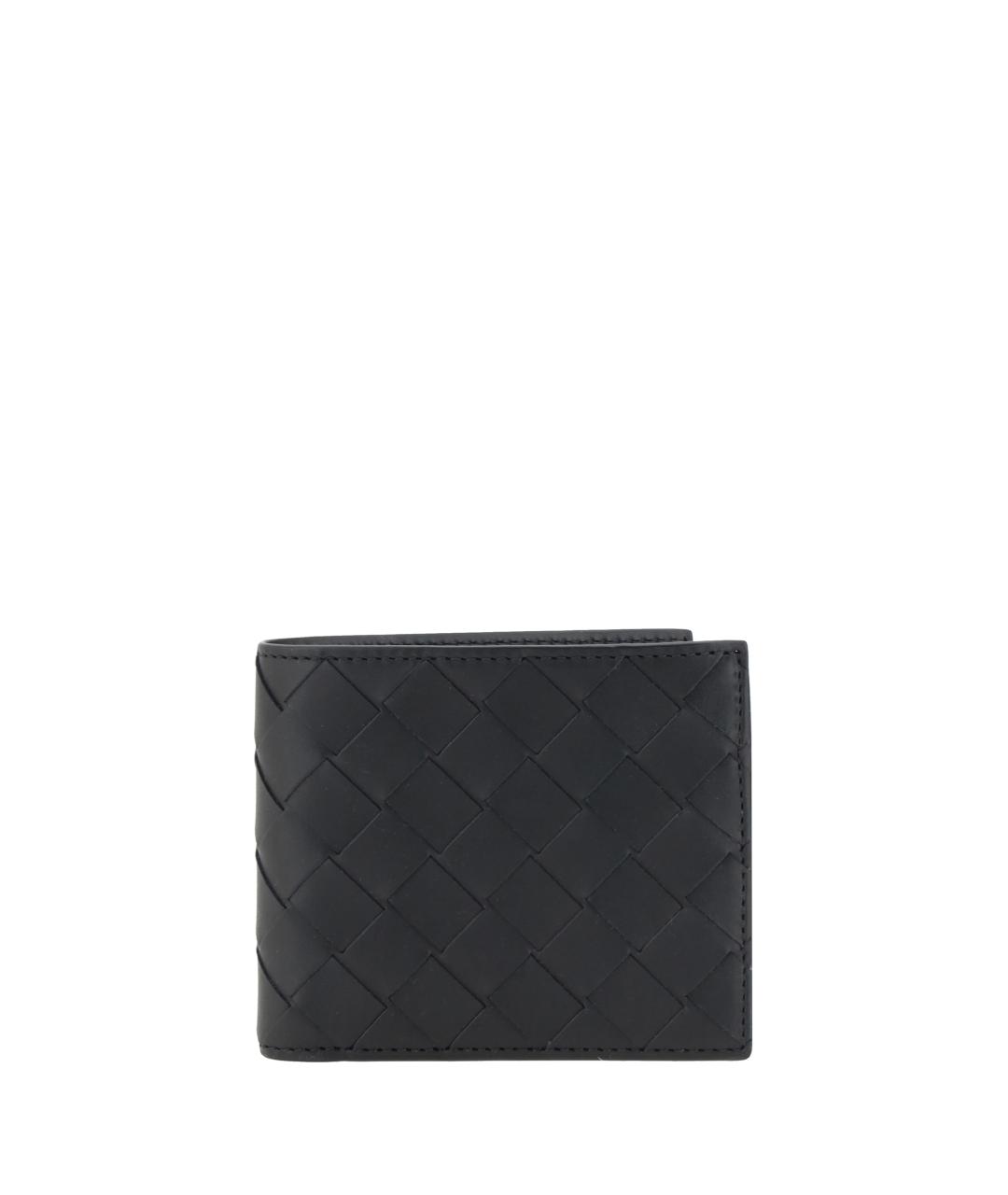 BOTTEGA VENETA Черный кожаный кошелек, фото 1