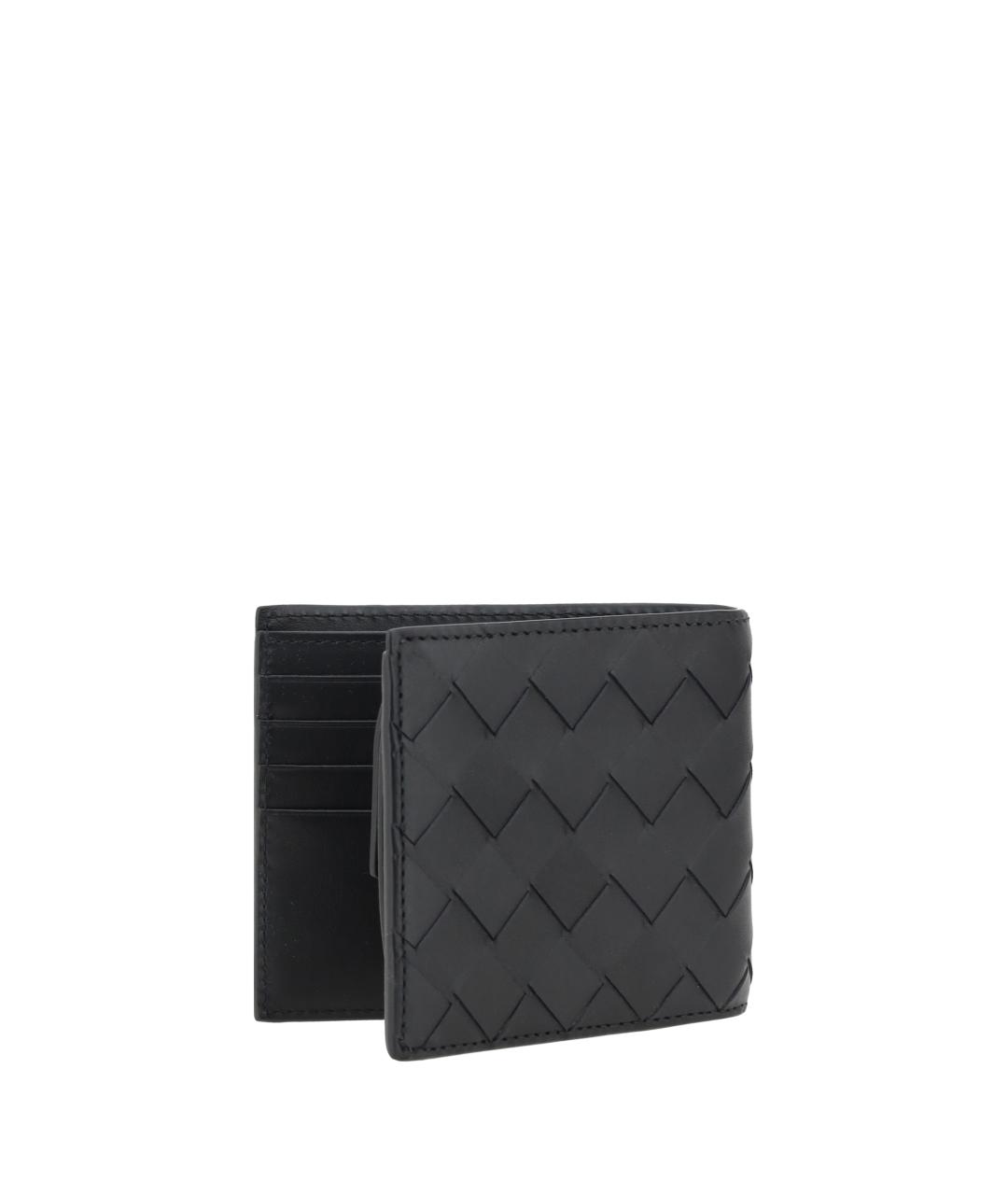 BOTTEGA VENETA Черный кожаный кошелек, фото 2