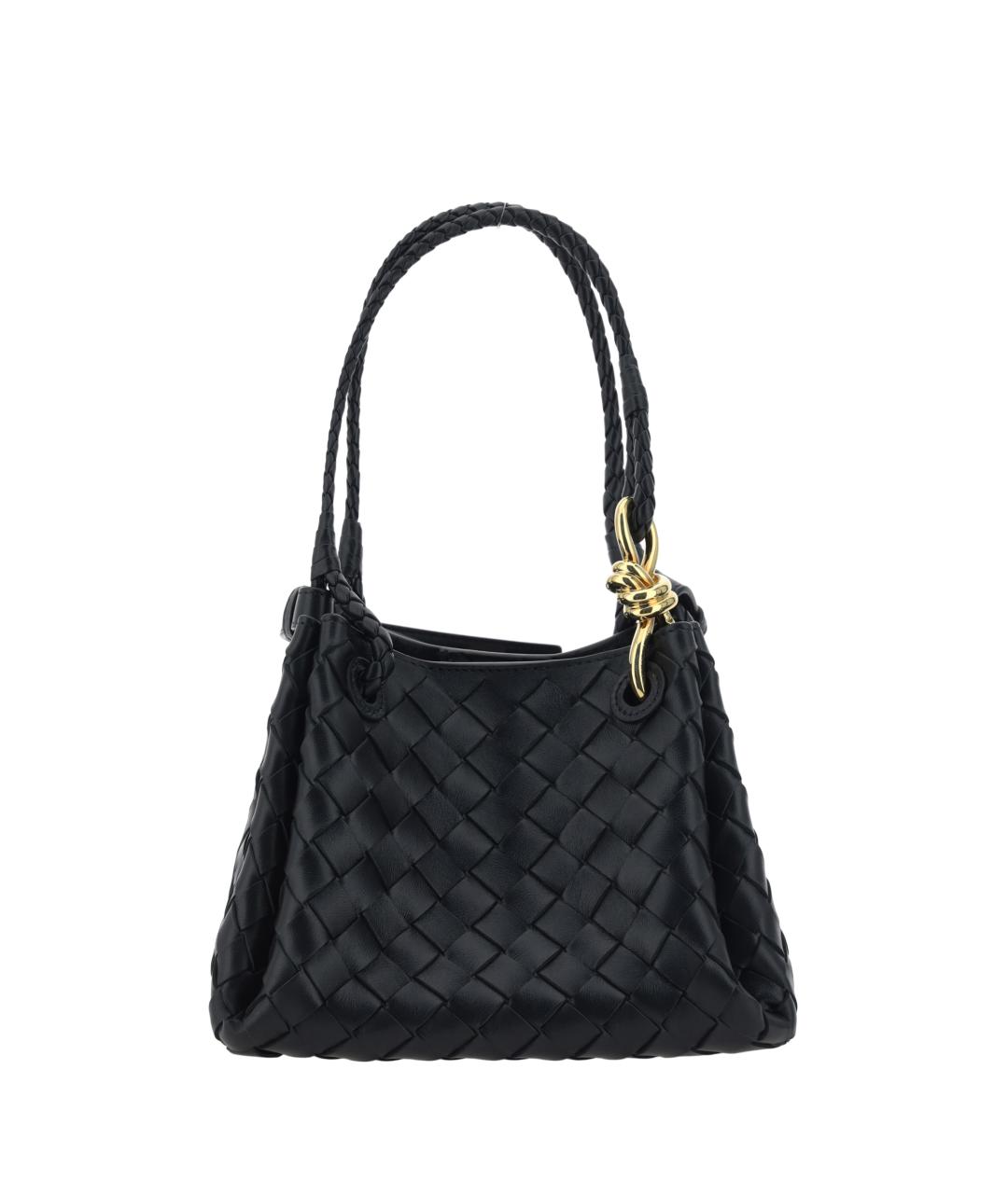 BOTTEGA VENETA Черная кожаная сумка тоут, фото 1