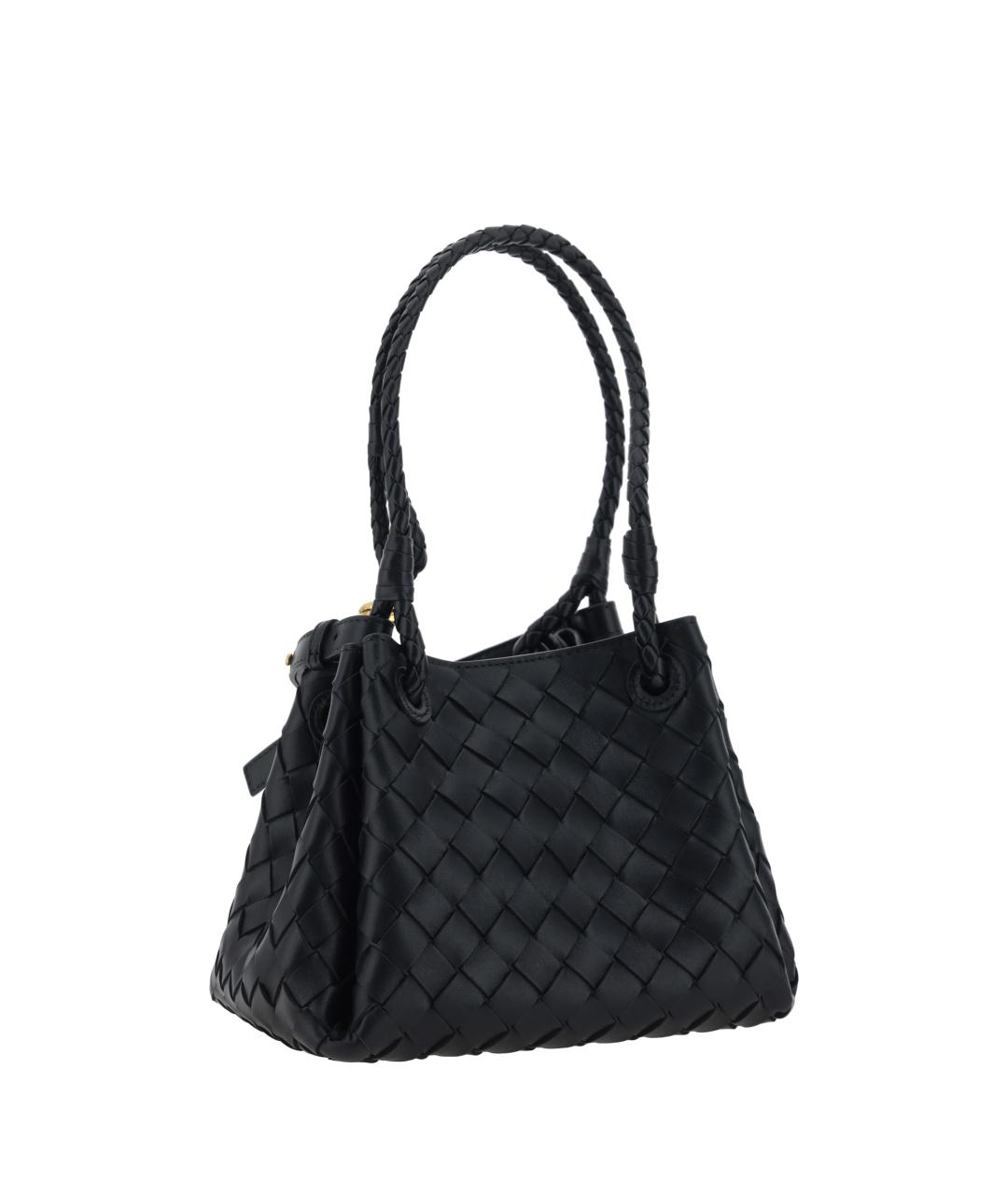 BOTTEGA VENETA Черная кожаная сумка тоут, фото 3