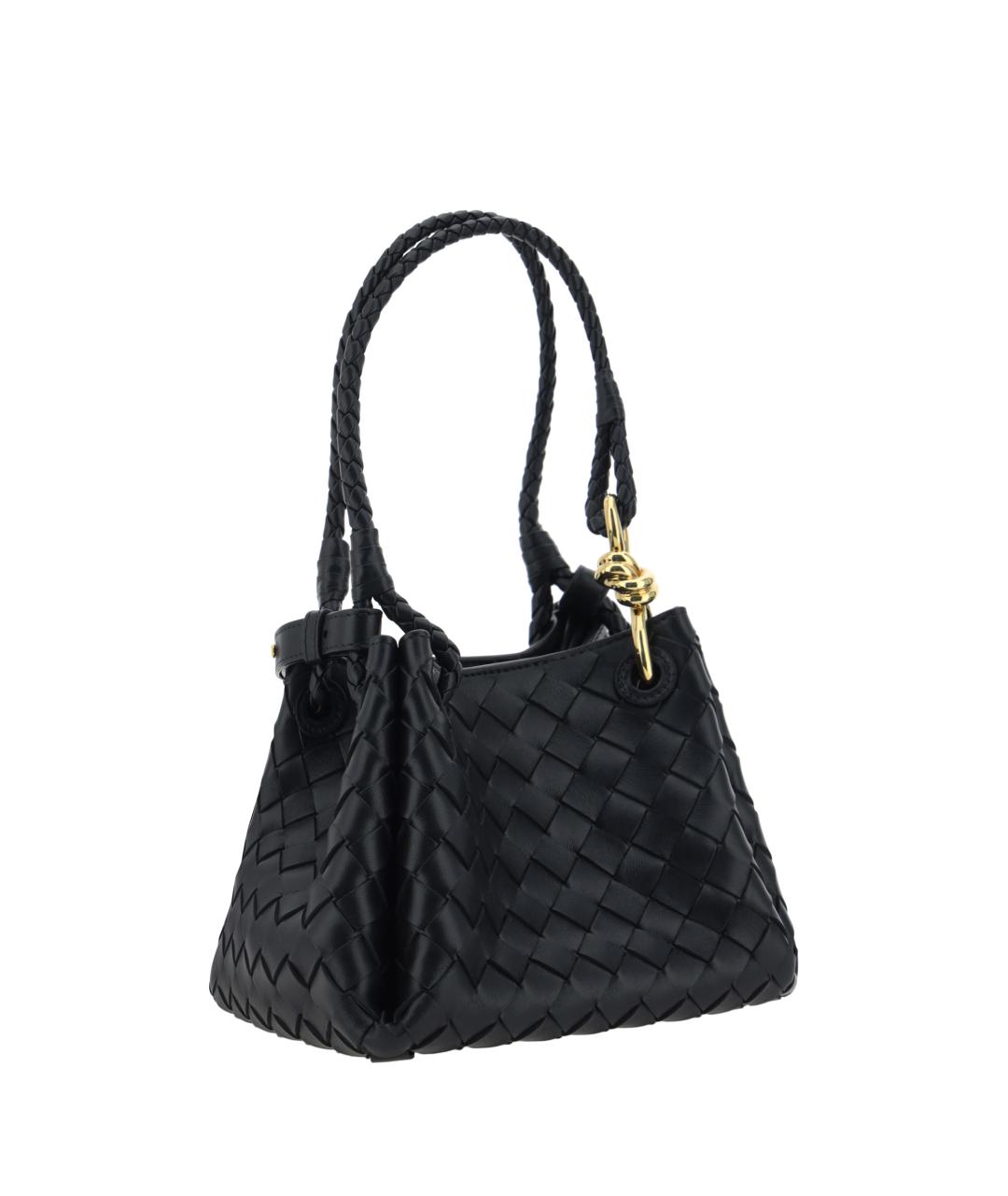 BOTTEGA VENETA Черная кожаная сумка тоут, фото 2