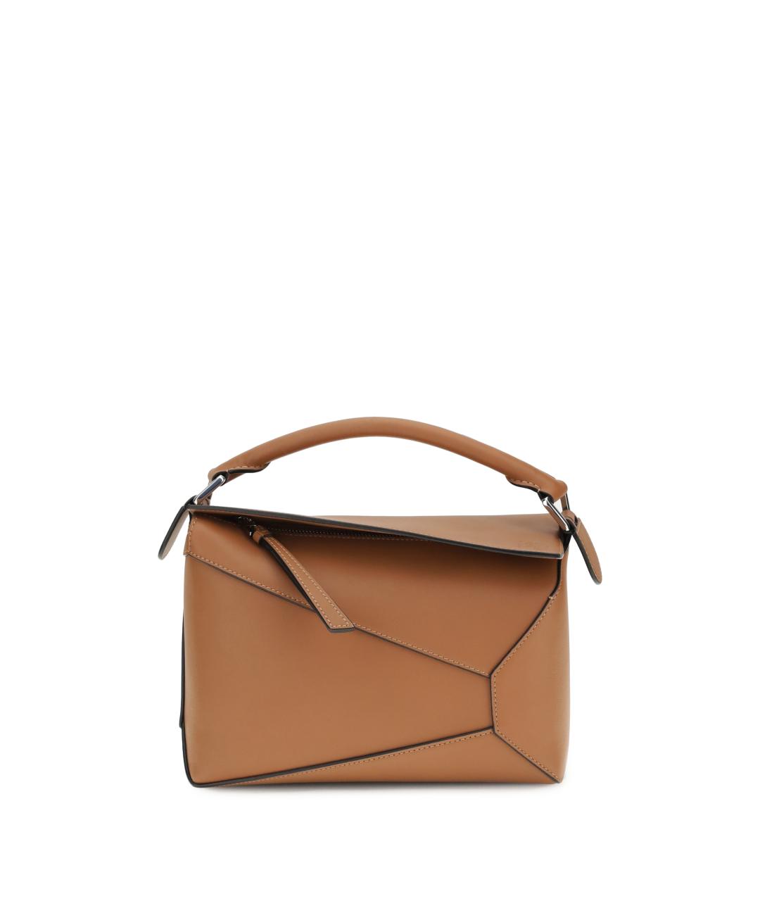LOEWE Бежевая кожаная сумка через плечо, фото 1