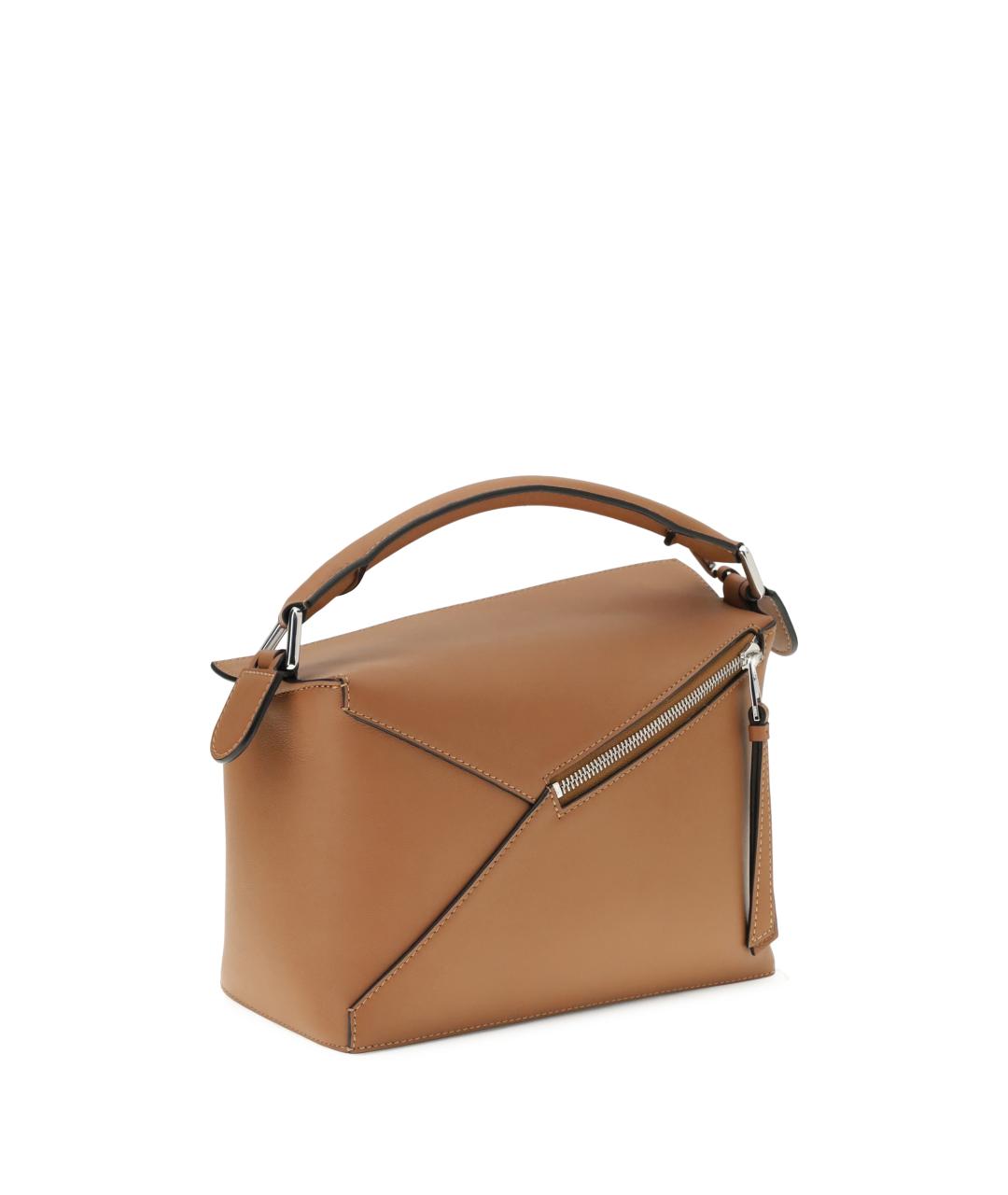LOEWE Бежевая кожаная сумка через плечо, фото 3