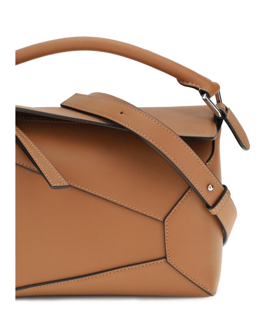 LOEWE Бежевая кожаная сумка через плечо, фото 4