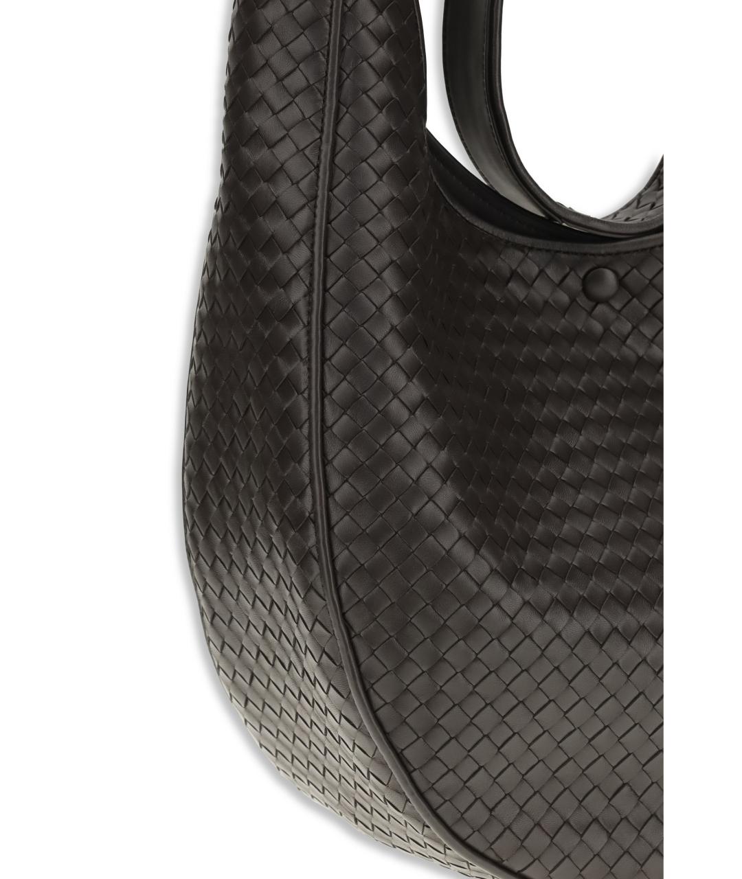 BOTTEGA VENETA Коричневая кожаная сумка через плечо, фото 3