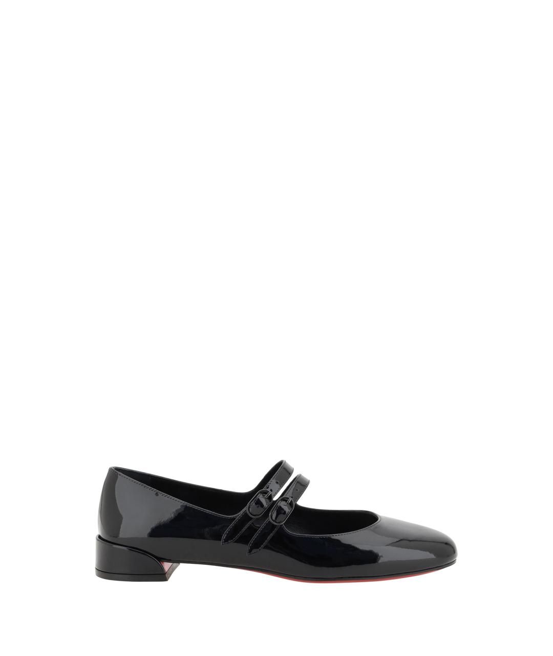 CHRISTIAN LOUBOUTIN Черные кожаные балетки, фото 1